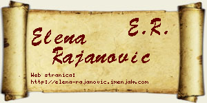 Elena Rajanović vizit kartica